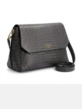 NWOT GUESS Gray Snakeskin Hand bag
